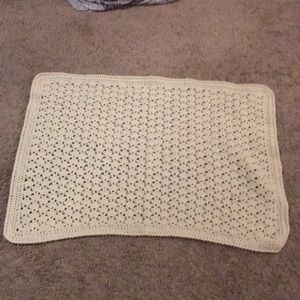 Crocheted Off white baby blanket